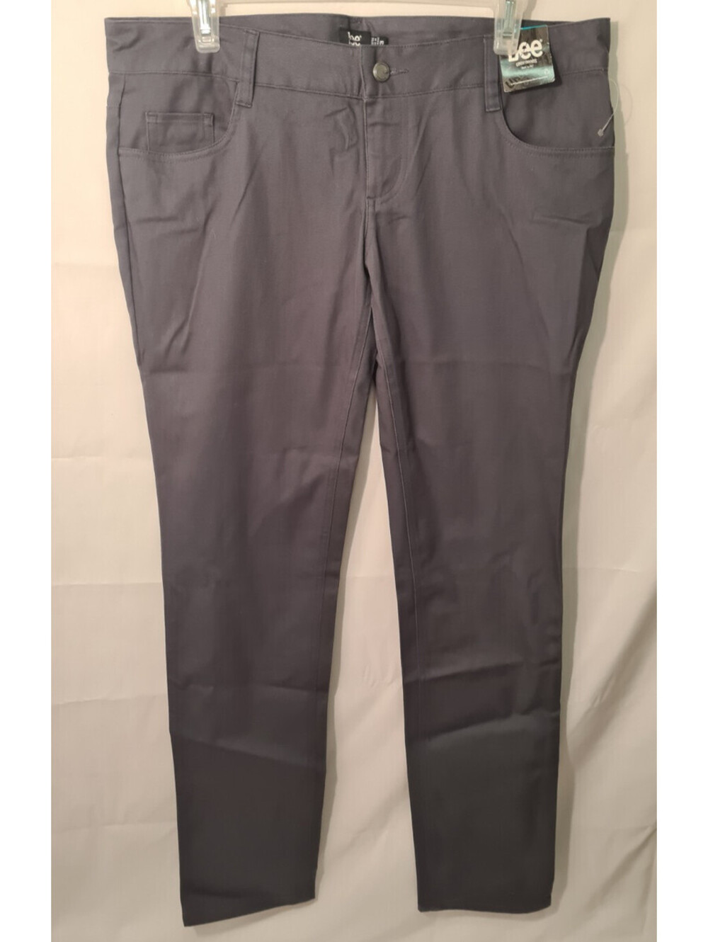 Lee Uniforms Skinny Leg Pants Womens Size 13 Reg Gray Stretch Chino Work New NWT